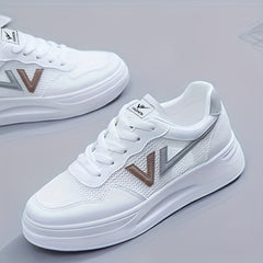 Women's Breathable Mesh Skate Shoes Casual Lace Up Outdoor Shoes