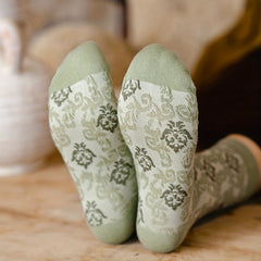 5 Pairs Floral Print Socks Women's Mid Tube Stockings