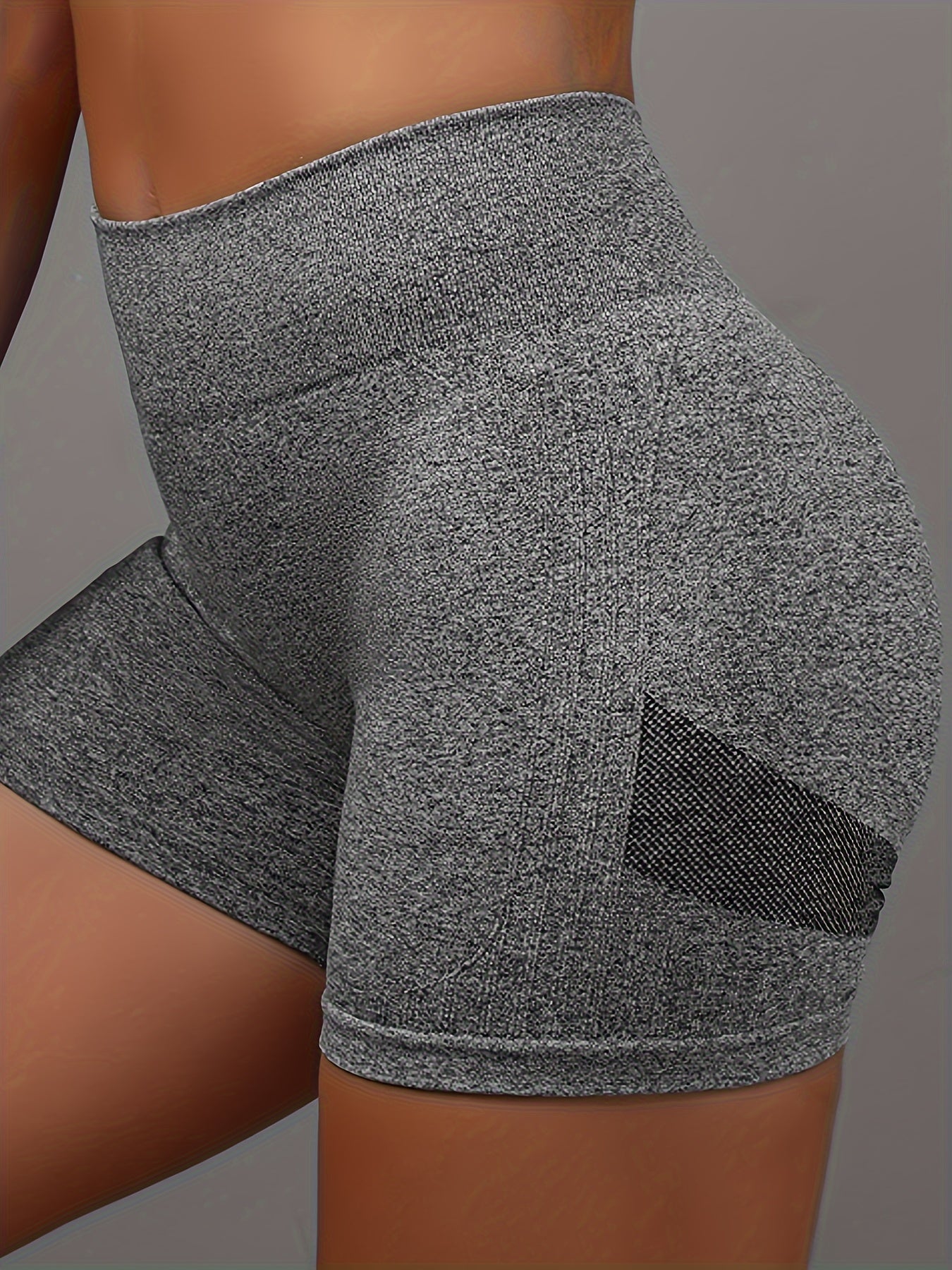 High Waist Seamless Butt Lifting Yoga Shorts Solid Workout Activewear