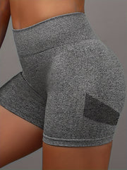 High Waist Seamless Butt Lifting Yoga Shorts Solid Workout Activewear