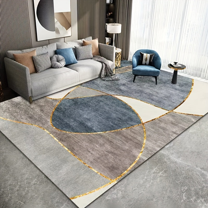 Nordic Geometric Pattern Area Rug Non-Slip Large Carpet Washable