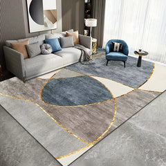 Nordic Geometric Pattern Area Rug Non-Slip Large Carpet Washable