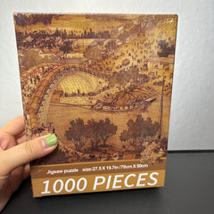 1000pcs Jigsaw Puzzle Ancient Chinese Town Traditional Architecture & Festive At