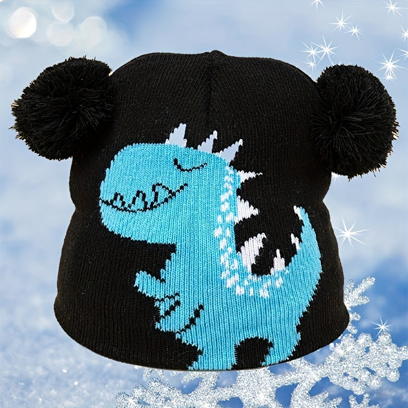 Children's Windproof Dinosaur Winter Hat Hand Wash