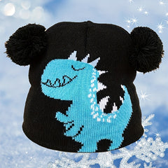 Children's Windproof Dinosaur Winter Hat Hand Wash