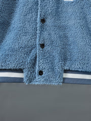 Boys Casual Fleece Zip Up Coat for Fall Winter