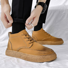 Men's PU Lace Up Short Boots for Winter