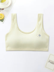 3Pcs Girls' Sports Bra with Umbrella Print