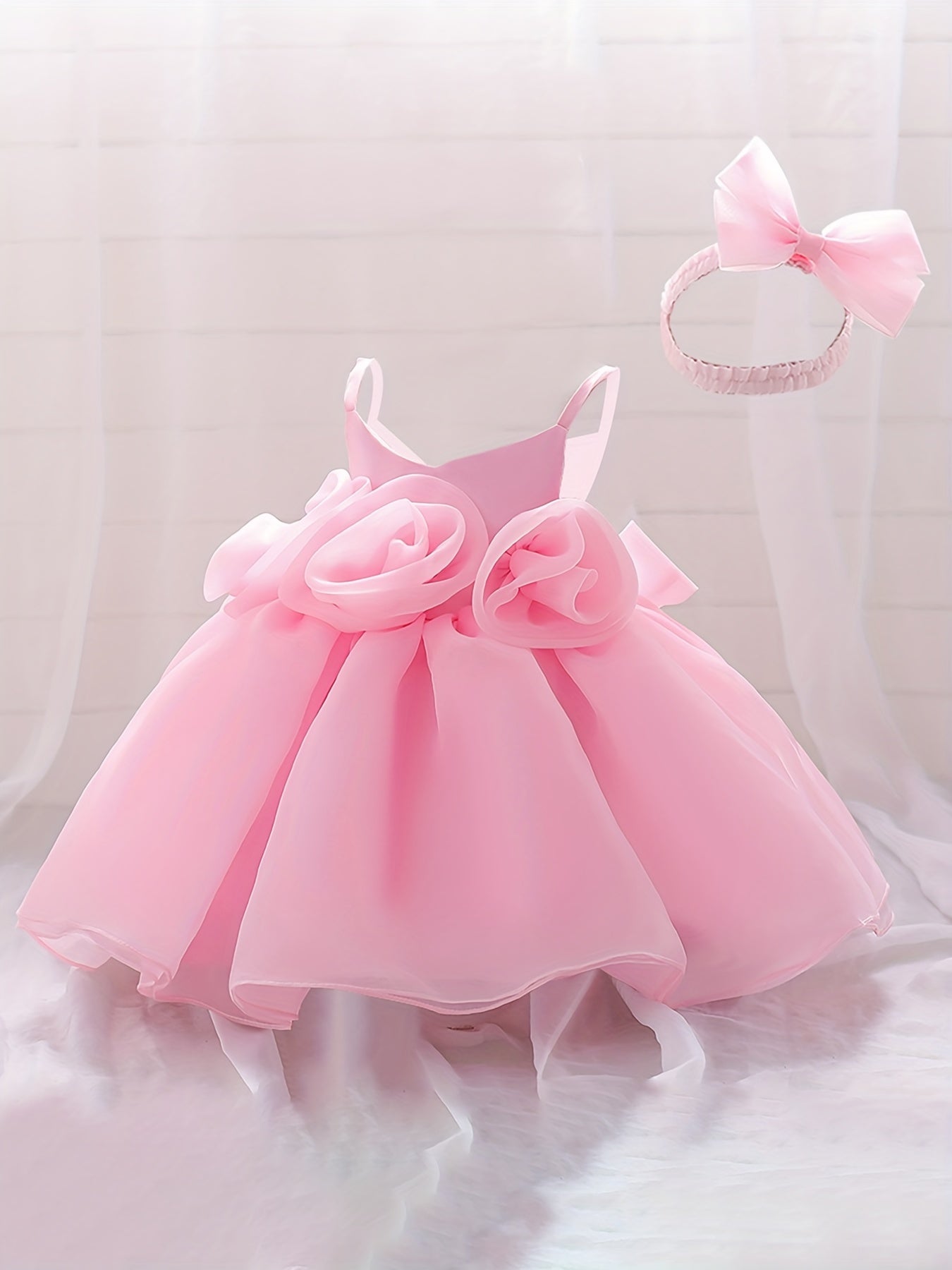 Mesh Puffy Princess Dress for Baby Girls