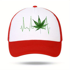 Leaf Print Breathable Sun Hat Outdoor Baseball Cap
