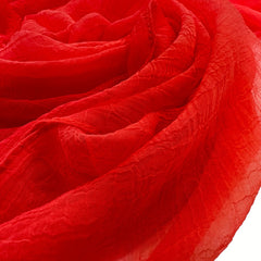 Solid Crinkle Scarf Hijab Thin Shawl Breathable Head Wrap