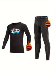 Kids Compression Fleece Set Crew Neck Pullover & Matching Pants