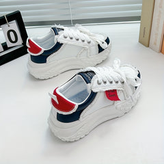 Thick Bottom Chunky Sneakers Shock Absorption Lightweight Skate Shoes