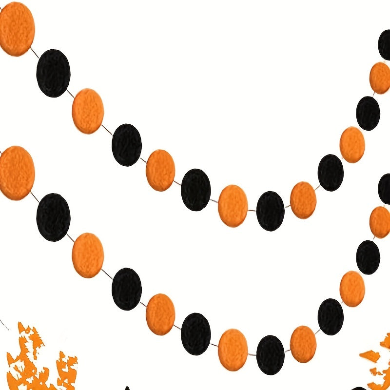 Halloween Pull Flag Banner Spider Bat Fur Ball Garland Pull Flag