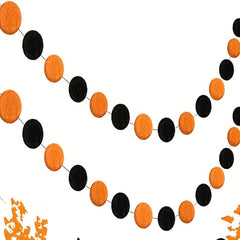 Halloween Pull Flag Banner Spider Bat Fur Ball Garland Pull Flag