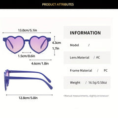Stylish Macaron Kids Sunglasses Heart Shaped UV Sun Protection Party Eyewear