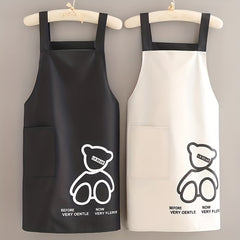 Bear Pattern Apron - Waterproof Chef Apron