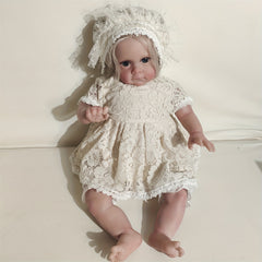 24 Inch Lifelike Soft Vinyl Reborn Doll Adorable Princess with Hand Rooted Hair