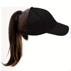 Solid Ponytail Backless Cap Lightweight Sun Hats