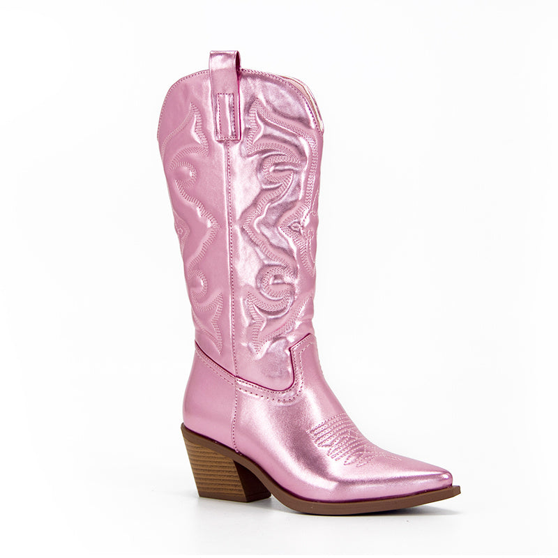 Western Style Mid Calf Boots for Women