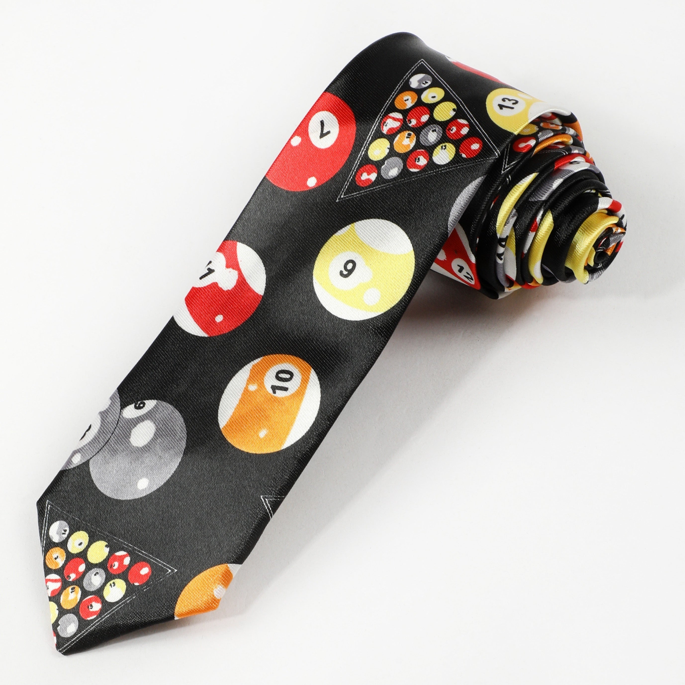 Men's Funny Billiards Pattern Tie Daily Neckties