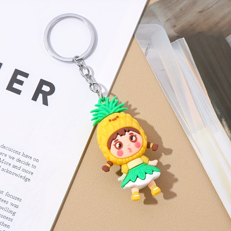 Fruit Doll Key Chain Schoolbag Backpack Pendant Keychain Gift Women Ladies