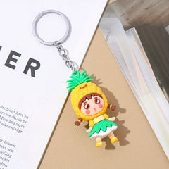 Fruit Doll Key Chain Schoolbag Backpack Pendant Keychain Gift Women Ladies