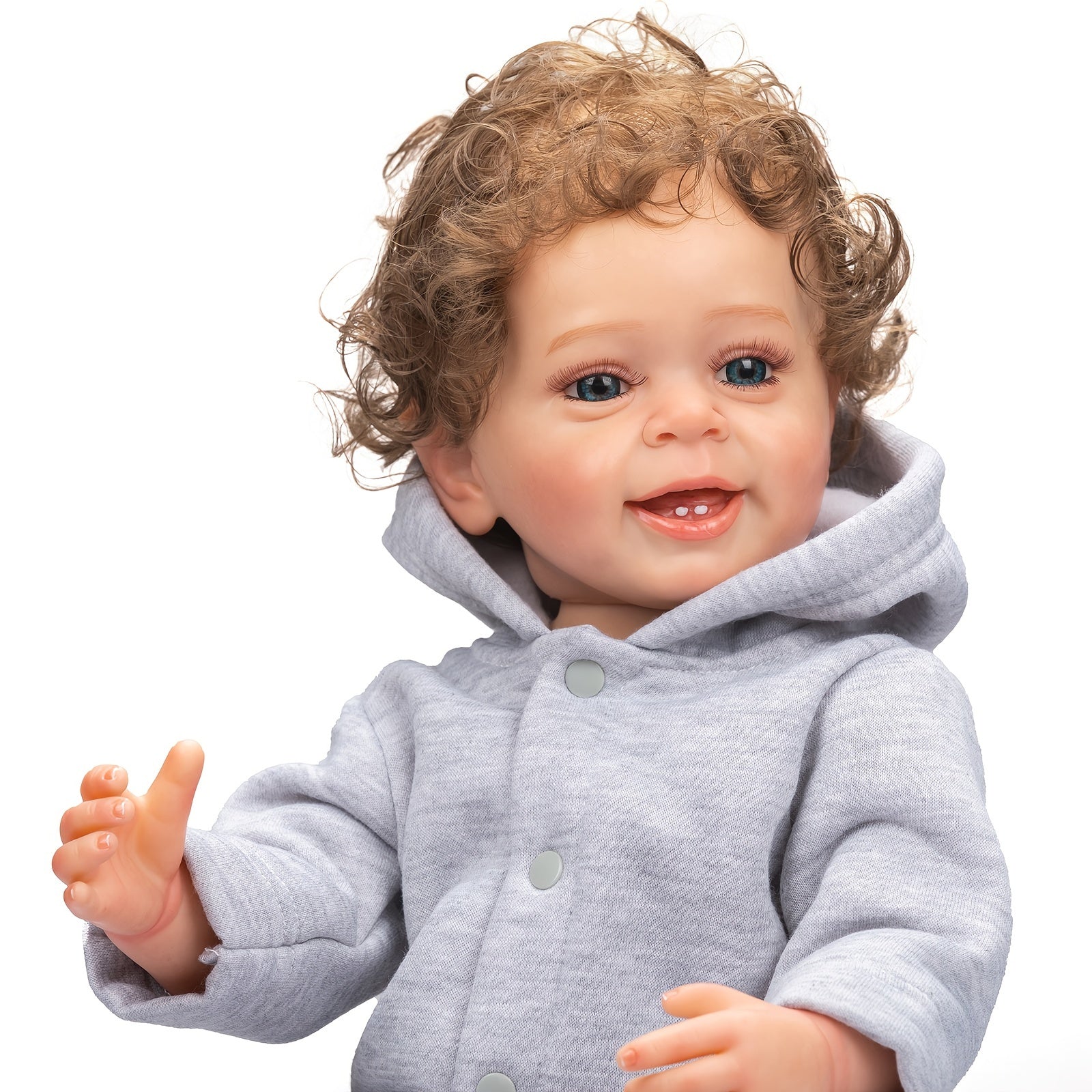 22'' Soft Silicone Real Touch Reborn Baby Boy Doll - Waterproof Bath Toy