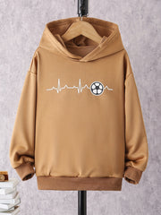 Boy's Graphic Hoodie for Fall Winter Outdoor