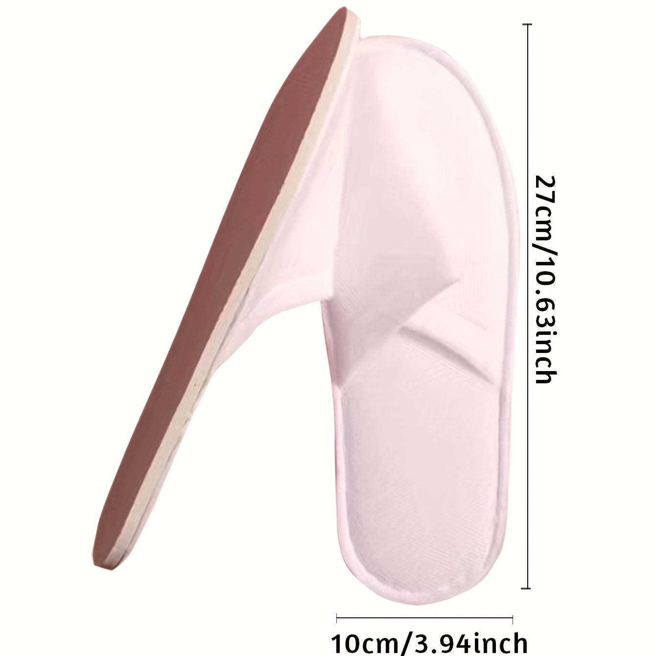 Disposable Spa Slippers, Non-Slip, Pack of 5 Pairs
