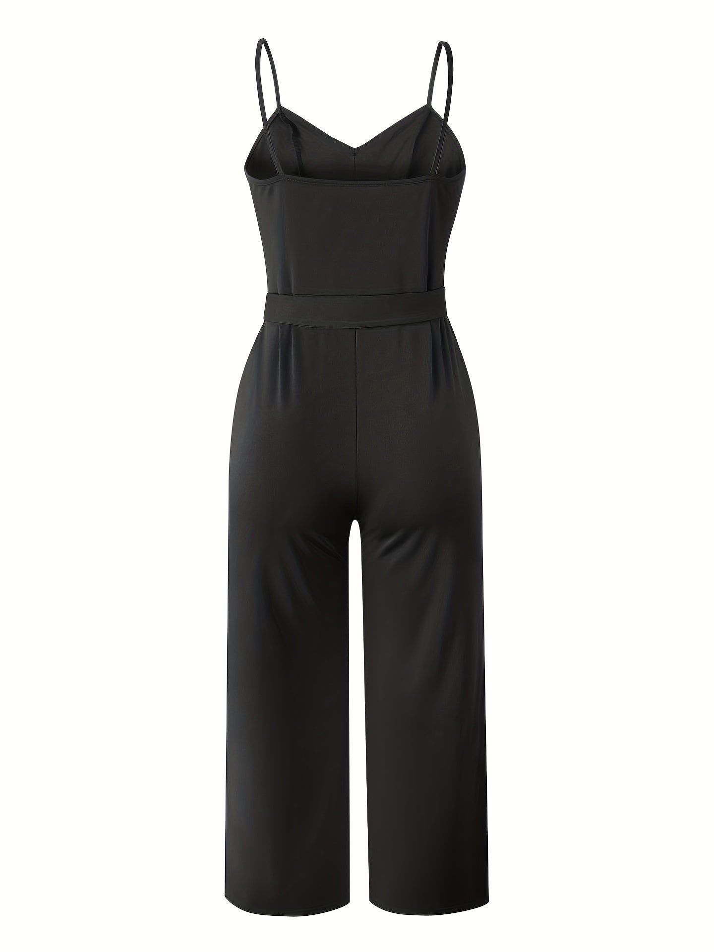 Button Front Cami Jumpsuit Backless Casual Jumpsuit