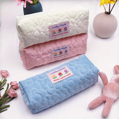 Flower Pattern Pencil Case Stationery Bag Large Capacity