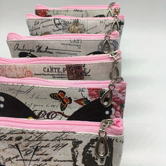 Cartoon Butterfly Pattern Zipper Coin Purse Small Storage Bag Key Bag