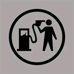 Funny Fuel Tank Cover Sticker Car Fuel Filler Cover Decoration