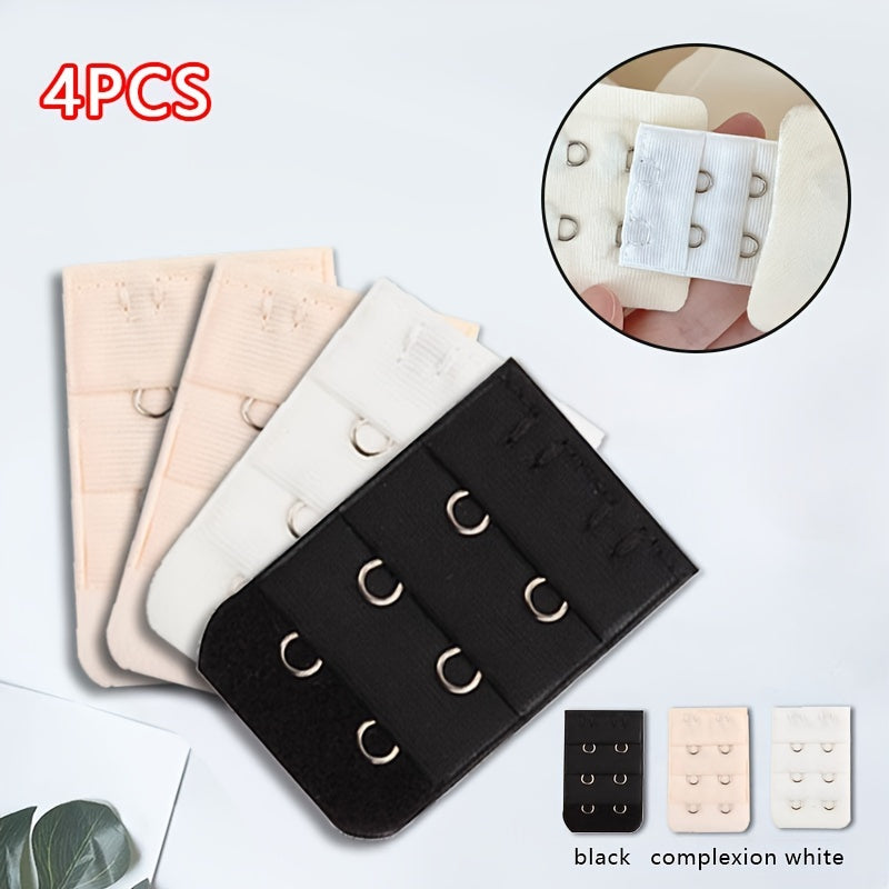 4pcs Bra Strap Extenders Comfortable Adjustable Bra Band Women's Lingerie