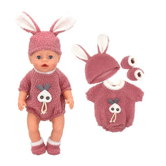 4pcs Doll Clothes Set Bodysuit 17-inch Reborn One, Various Colors