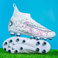 Spiked Soccer Shoes High Top Professional Outdoor Training Shoes