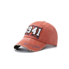 Unisex Distressed Washed Fitted Cap Adjustable Ripped Hat
