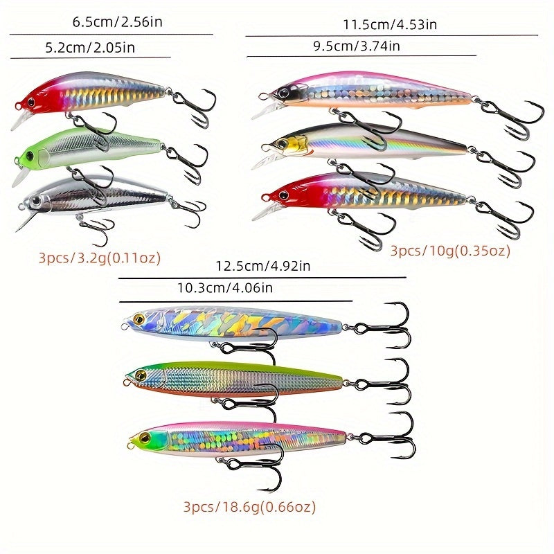 33pcs Fishing Bait Set for Versatile Water Areas