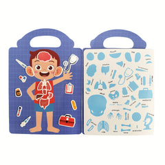 Jelly Stickers Human Body & Skeleton Teaching Book for Kids 3+