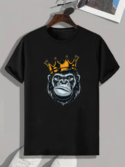 Chimpanzee King Graphic Tee for Men