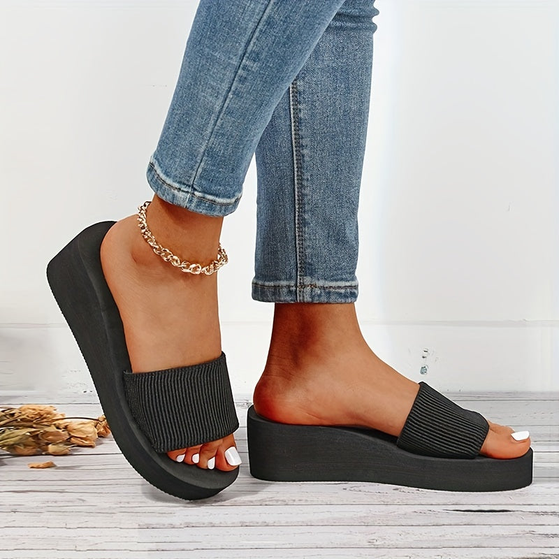 Women's Platform Sandals Open Toe Thick Bottom Non slip Beach Shoes