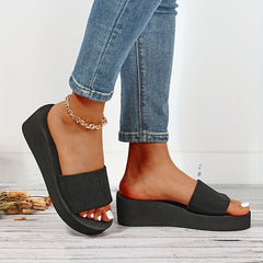 Women's Platform Sandals Open Toe Thick Bottom Non slip Beach Shoes