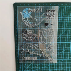 Hand In Hand Clear Stamps Father's Transparent Stamp DIY Craft Making