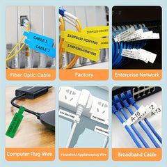 65pcs Cable Labels Roll Colorful Waterproof Wire Labels Stickers Tear Resistant