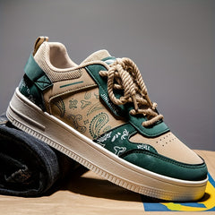 Men's Rope Lace Casual Sneakers for Outdoor Walk