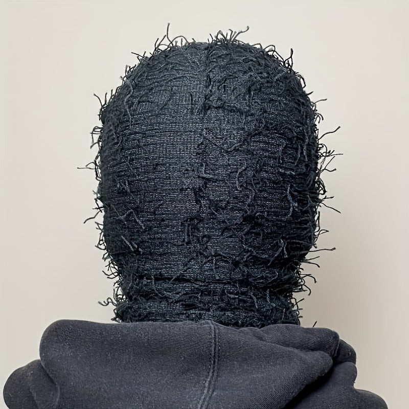 Y2K Tassel Balaclava Solid Hip Hop Ski Mask Warm Knit Hat Unisex Beanie