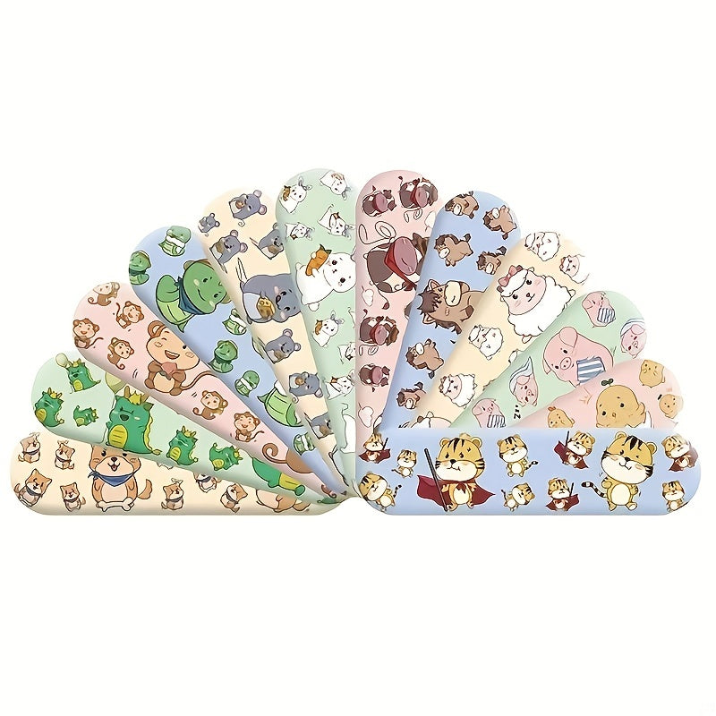 120pcs 12 Zodiac Animal Bandages - Kids Waterproof & Sterile First Aid Stickers