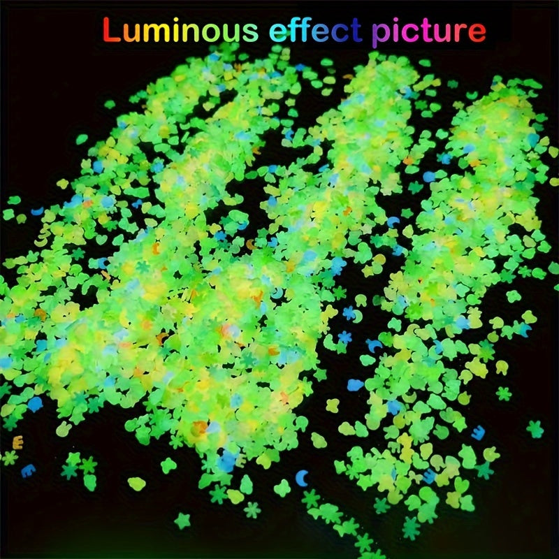 20g Luminous Soft Shell Nail Art Sequins Mixed With Pearl PVC Resin