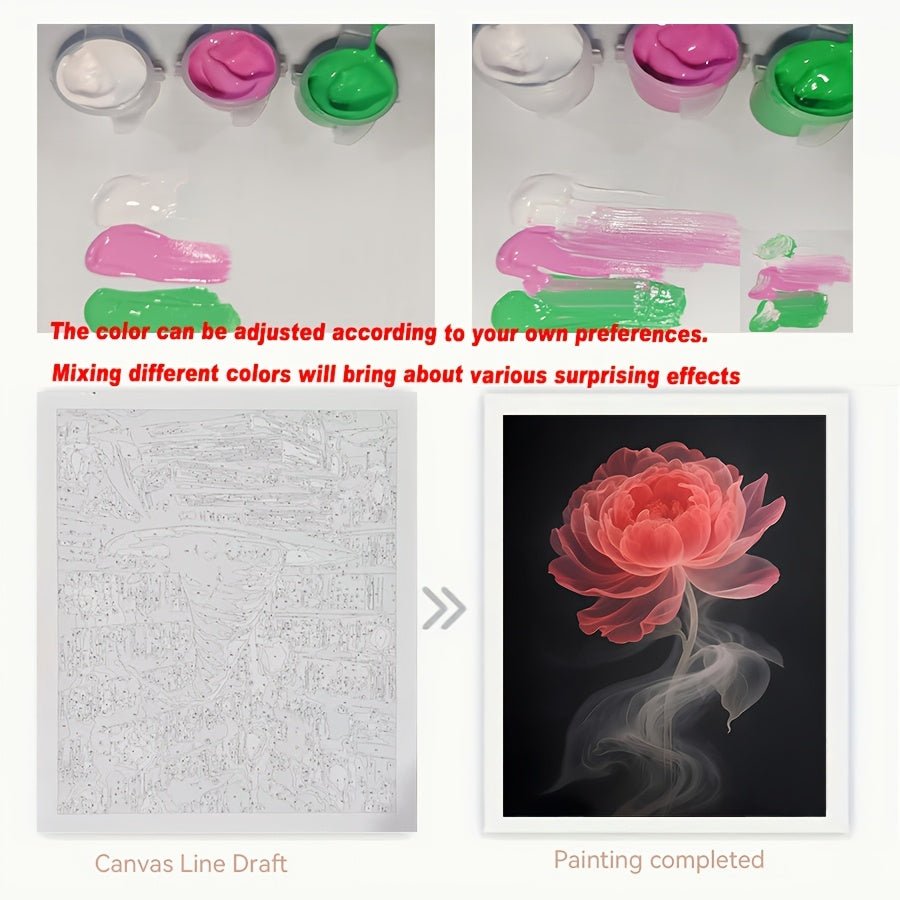 DIY Painting by Numbers Kit Flowers Novices Collection Christmas Birthday